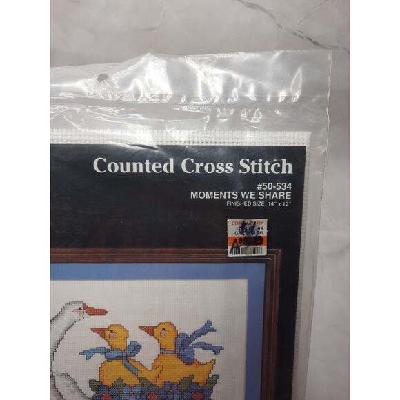 Janlynn Counted Cross Stitch Kit Moments We Share 50-534 Ducks Geese Vintage - Picture 3 of 5